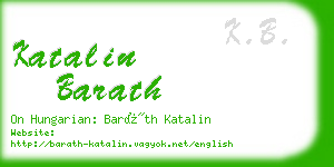 katalin barath business card